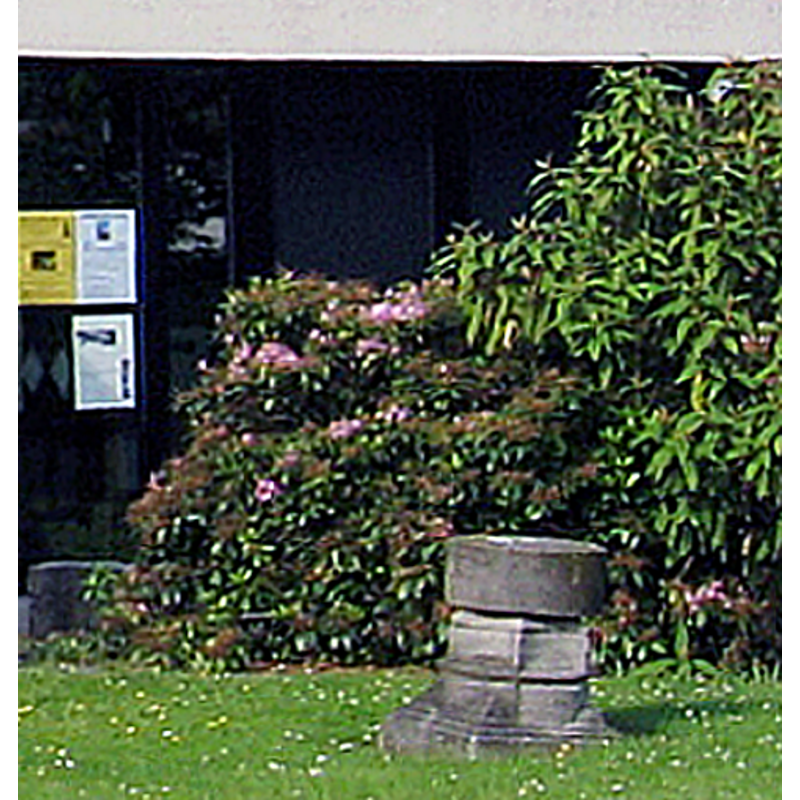 parts of the lawn ornament may belong to a former baptismal font