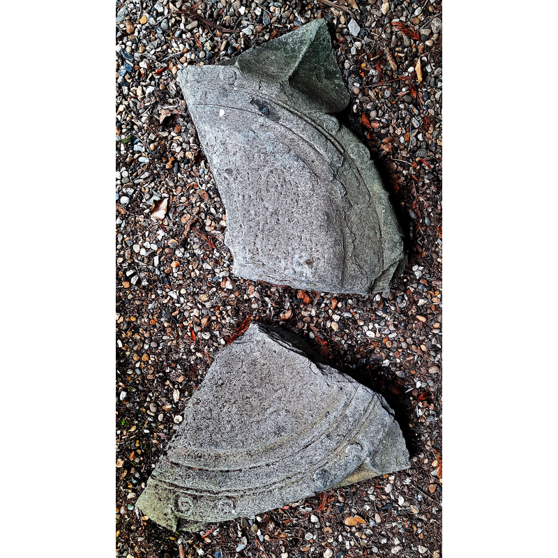 two of the extand fragments of the disappeared Romanesque font