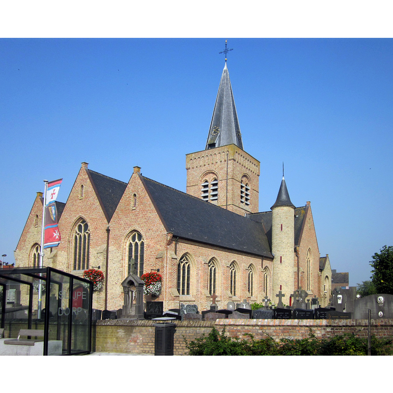 Source caption: "Sint-Niklaaskerk, Diksmuidestraat in Slijpe (Middelkerke) "