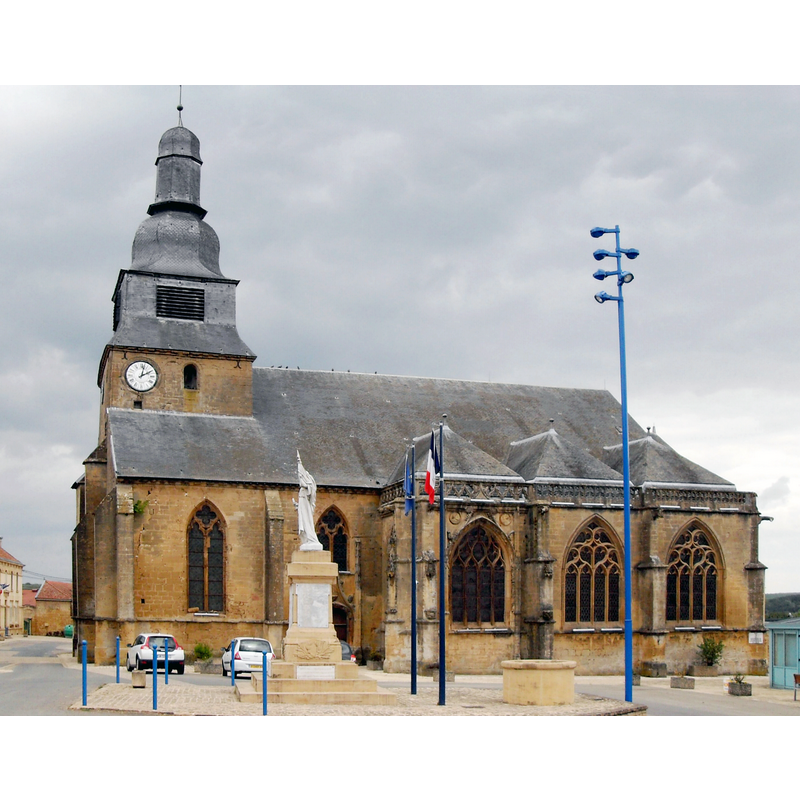 Source caption: "L'église Saint-Nicolas à Marville"