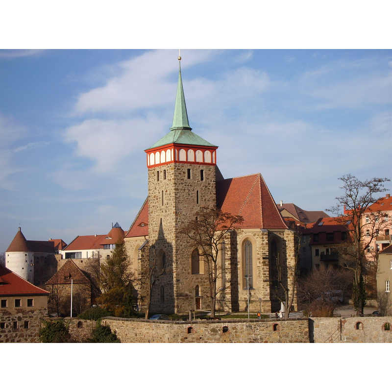 Source caption: "Die Michaeliskirche in Bautzen."