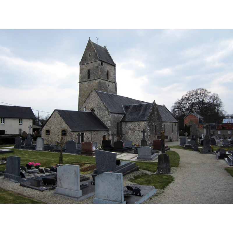 Source caption: "Église Saint-Pierre de Muneville-le-Bingard"