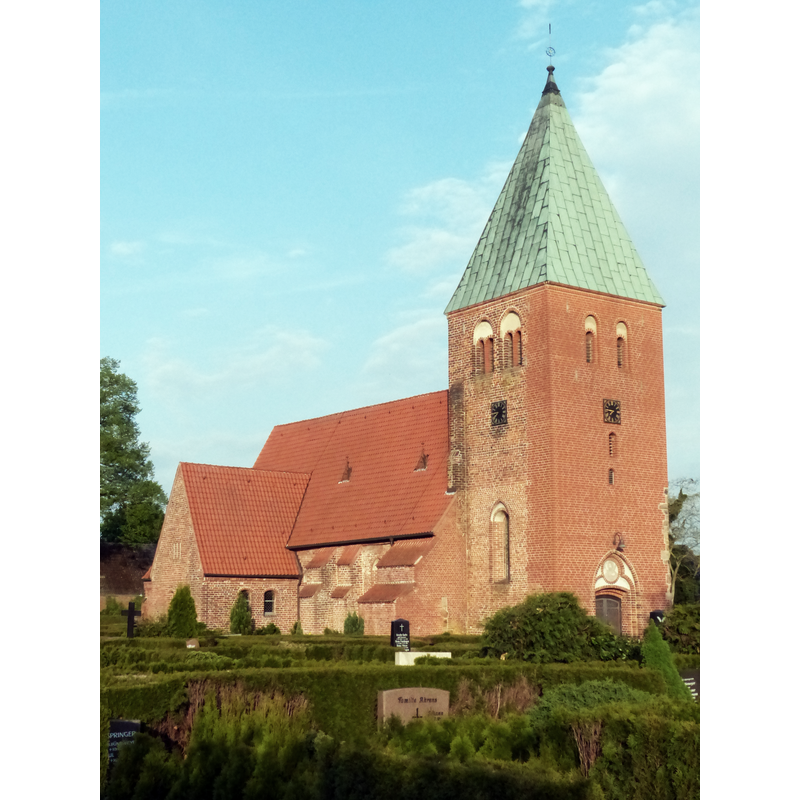 Source caption: "Riede, Andreaskirche von Nordwesten"