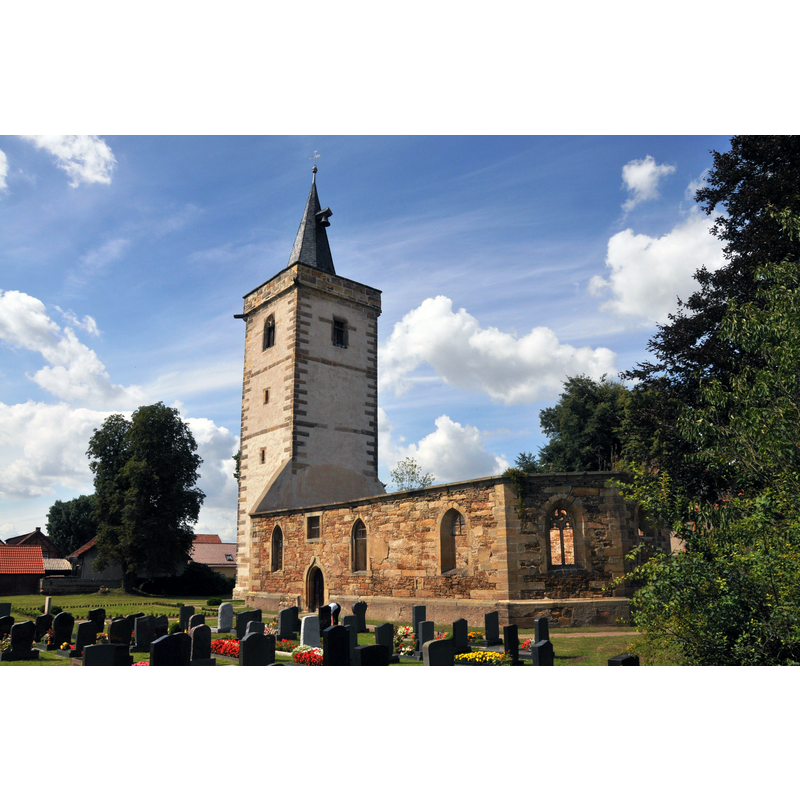 Source caption: "Nottleben-Kirche" -- seen here before the 2019 restoration