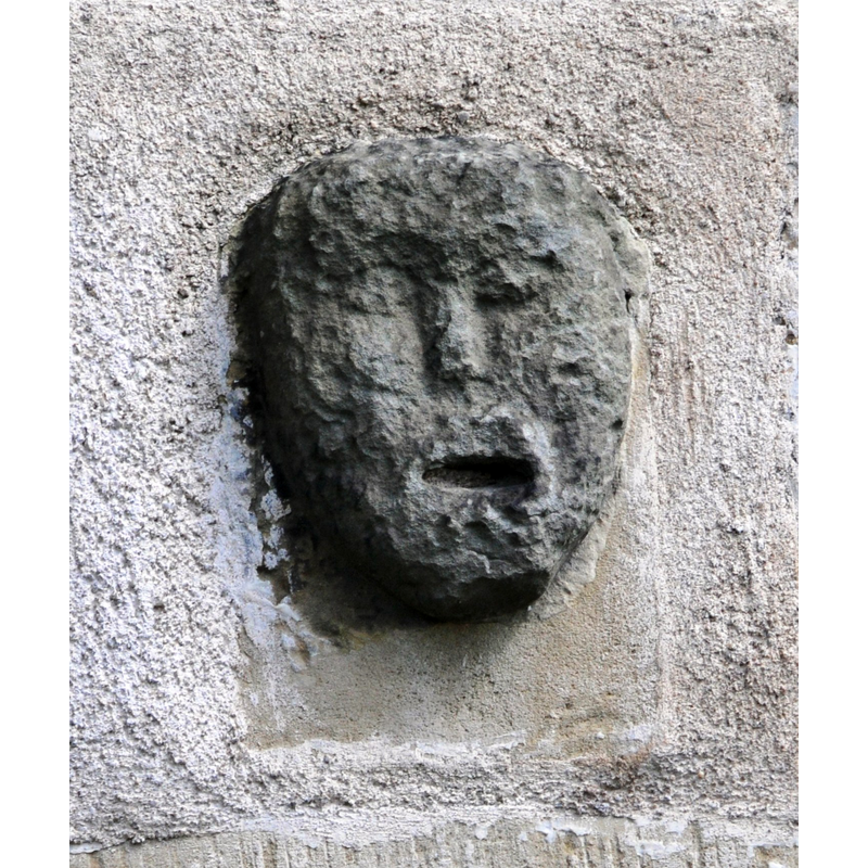 Source caption: "Notteleben, Kirche, Skulptur an Turm"
