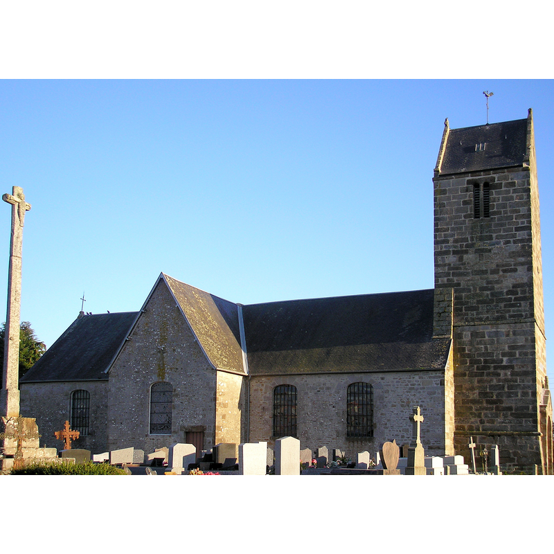 Source caption: "Saint-Georges-de-Livoye (Normandie, France). L'église Saint-Georges."