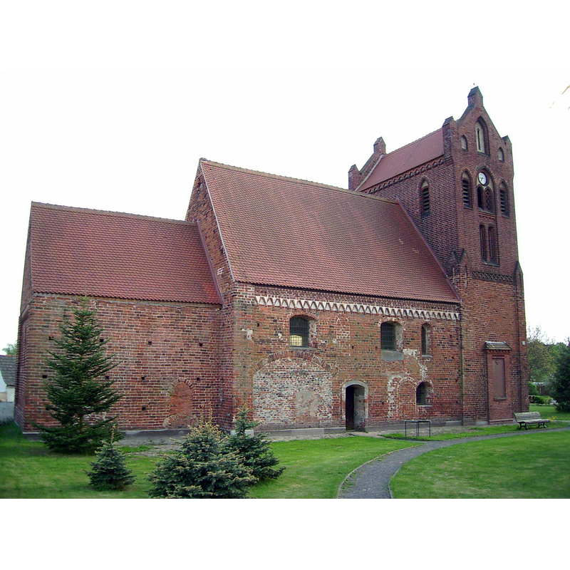 Source caption: "Dorfkirche in Neuenklitsche"