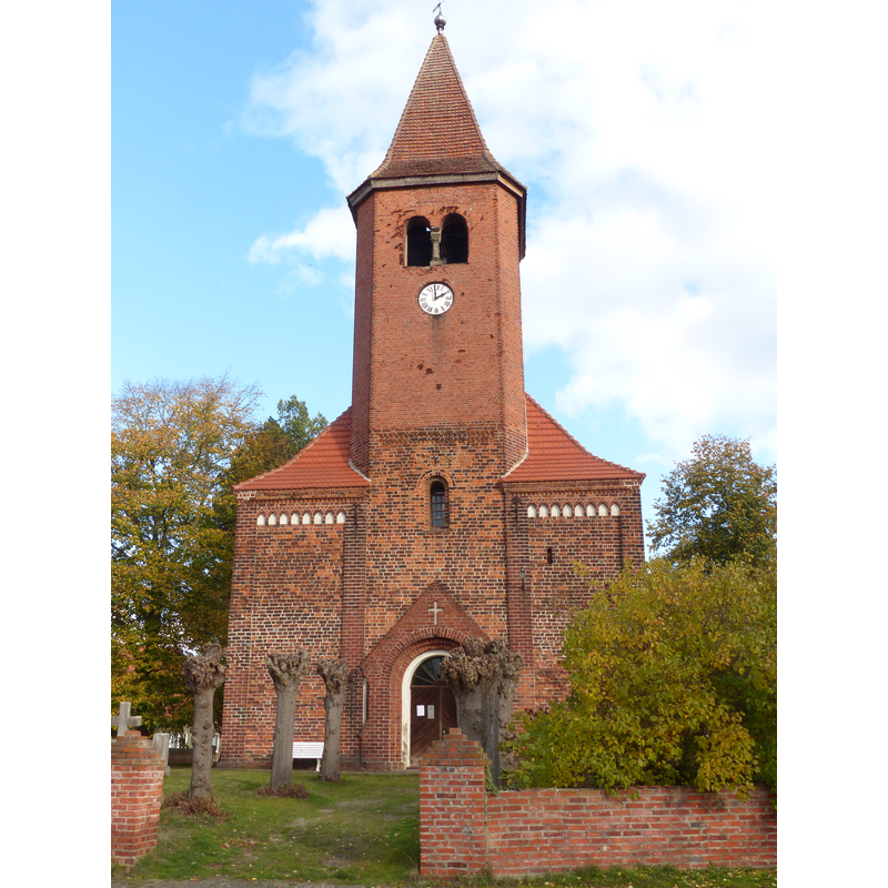 Source caption: "Evangelische Kirche in Klietz"