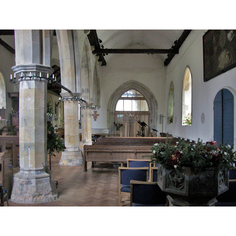 Source caption: "St Mary, Lamberhurst. south aisle" -- the font is partially visible in the bottom-right corner of the image