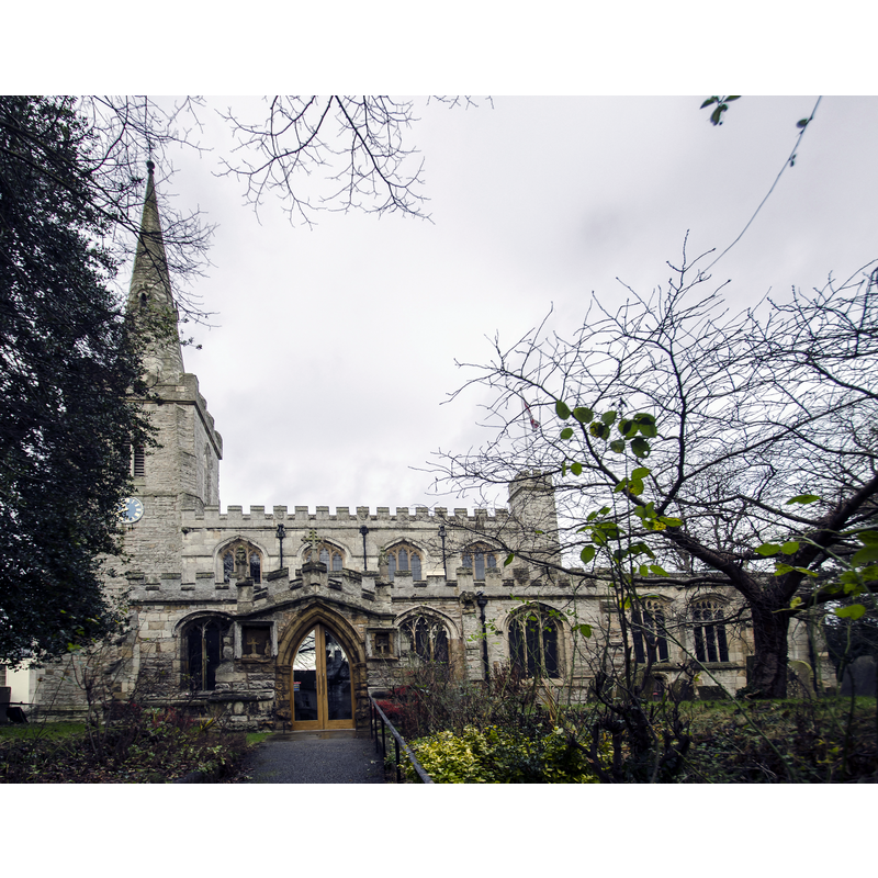 Source caption: "St Nicholas' church, Tuxford. View from the south."