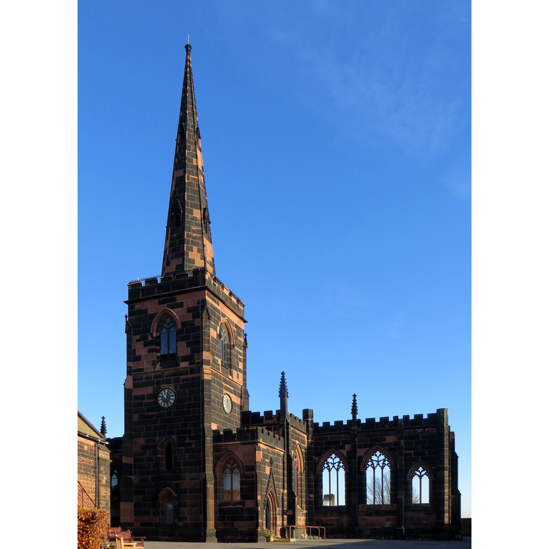 Source caption: "St Mary's Tower" -- remains of the former priory church
