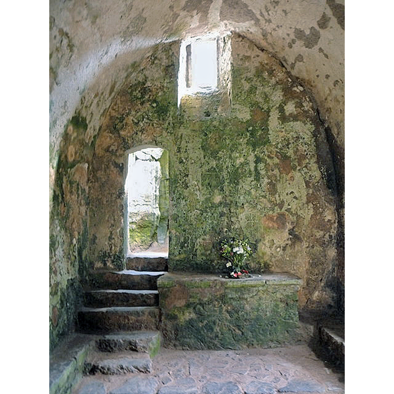 Source caption: "St. Govan’s Head: inside the chapel"