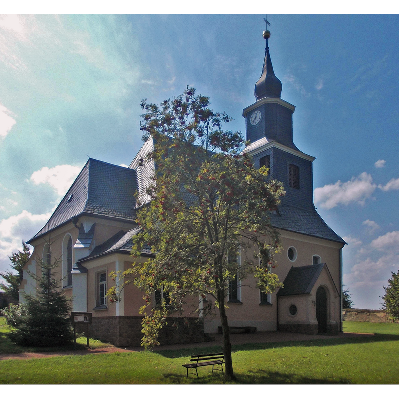 Source caption: "Dorfkirche Knobelsdorf (Stadt Waldheim)"