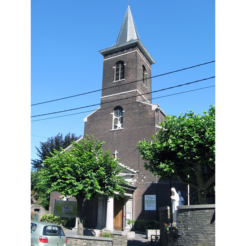 Source caption: "Eglise Saint-Lambert à Herstal / Sint-Lambertuskerk in Herstal"