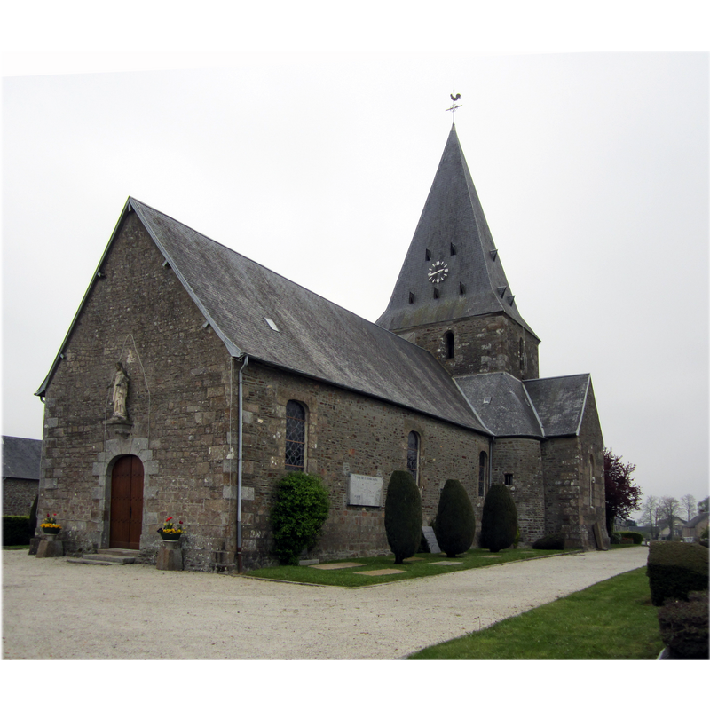 Source caption: "Église Sainte-Trinité de La Croix-Avranchin"