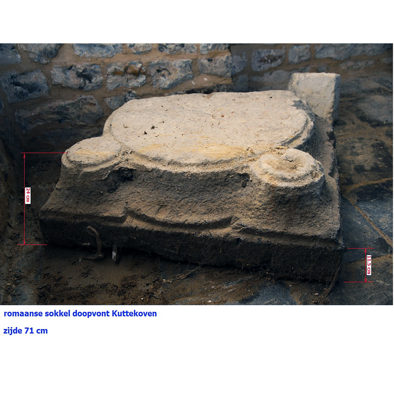 showing the lower base fragment with some measurements [cf. FontNotes]