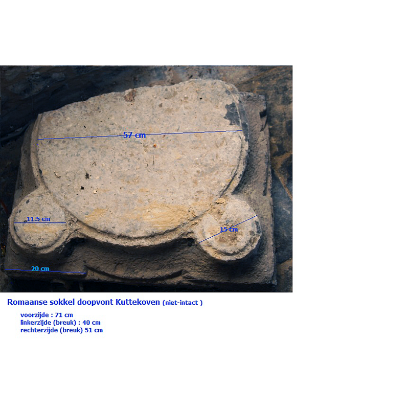 showing the lower base fragment with some measurements [cf. FontNotes]