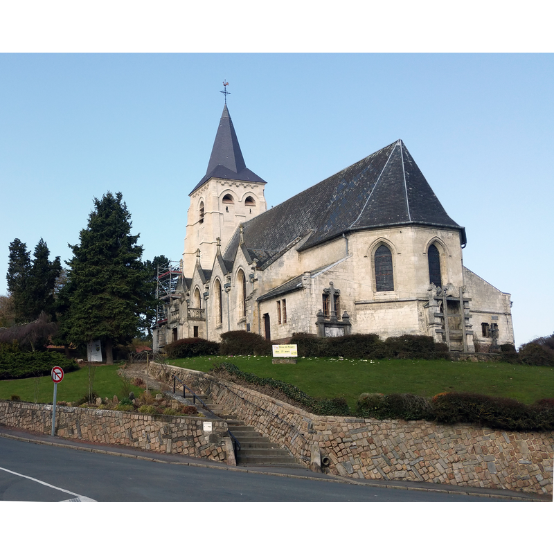 Source caption: "Bouvigny-Boyeffles - Eglise"