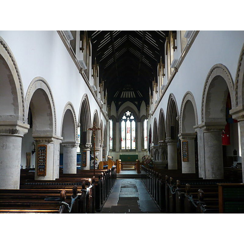 Source caption: "The nave of St. Mary the Virgin church, Dover"