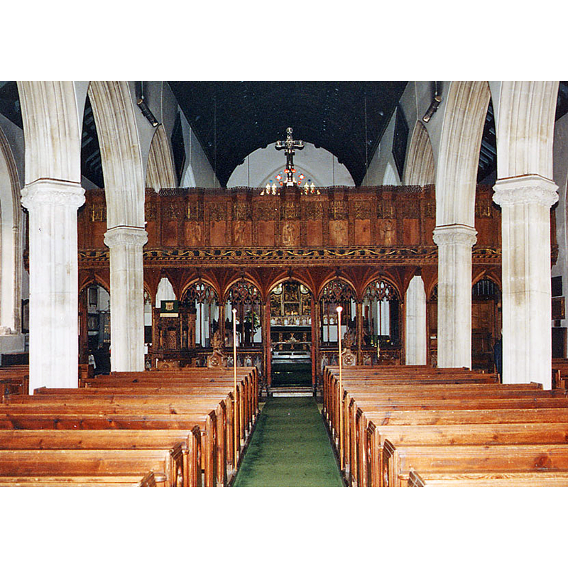 Source caption: "All Saints, Kenton, Devon - East end"