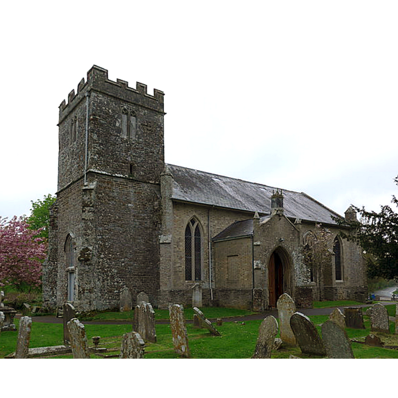 Source caption: "Parish church, Lytchett Minster: churchyard"