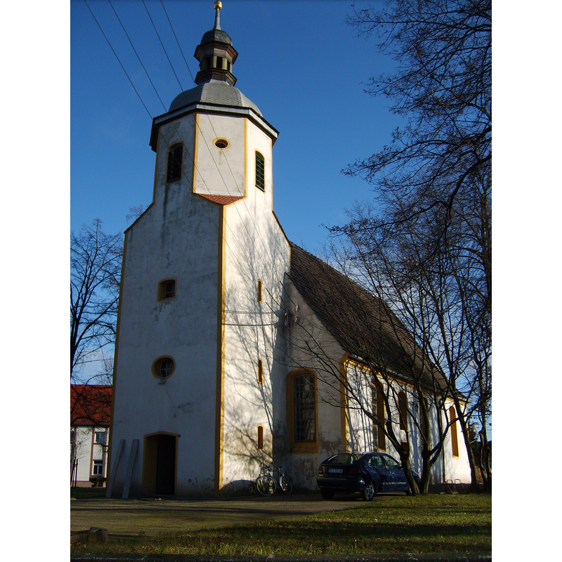 Source caption: "Kirche in Prösen"