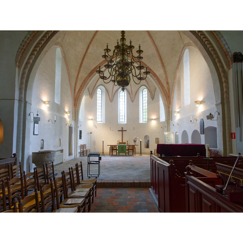 [NB: a few years earlier, in 1968, the chancel had a raised dais with seating places; they were all removed and a simple altar was put in place in the manner of the post-Vatican II Roman Catholic church interior setting