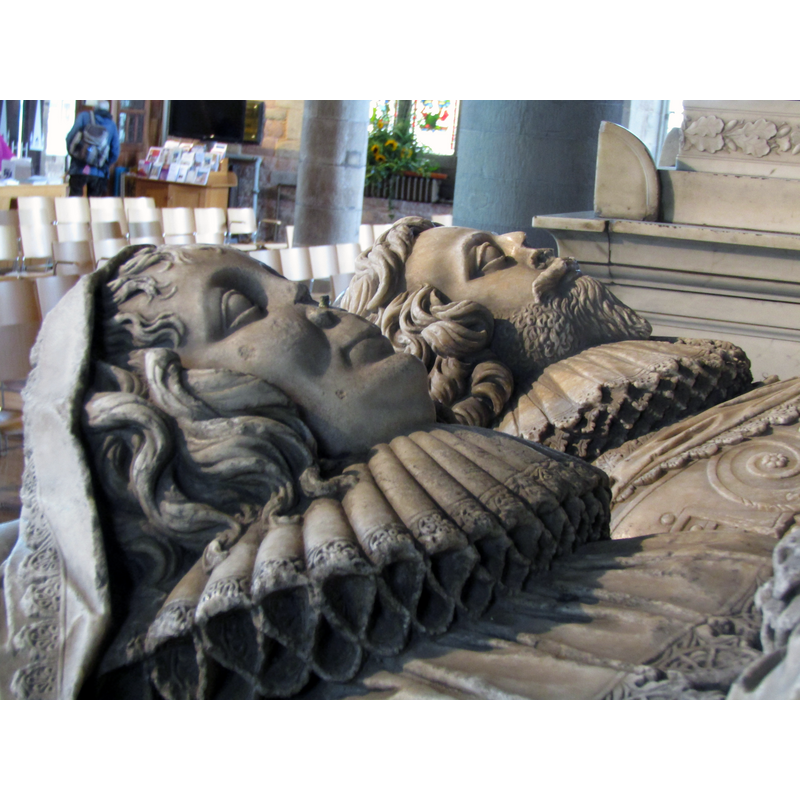 the tomb of of John and Mary Rudhale inside the Ross on Wye church