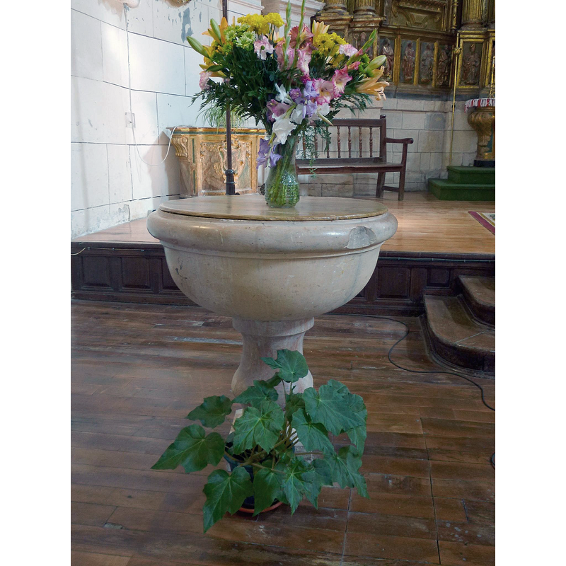 Source caption: "Iglesia de San Blas (Alegría-Dulantzi)" -- the modern font