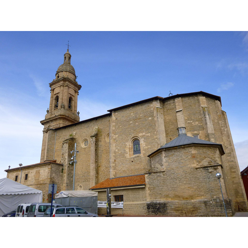 Source caption: "Iglesia de San Blas (Alegría-Dulantzi)" -- the modern font