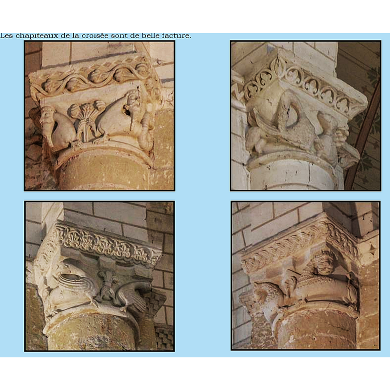 Source caption: "Les chapiteaux de la croisée sont de belle facture."