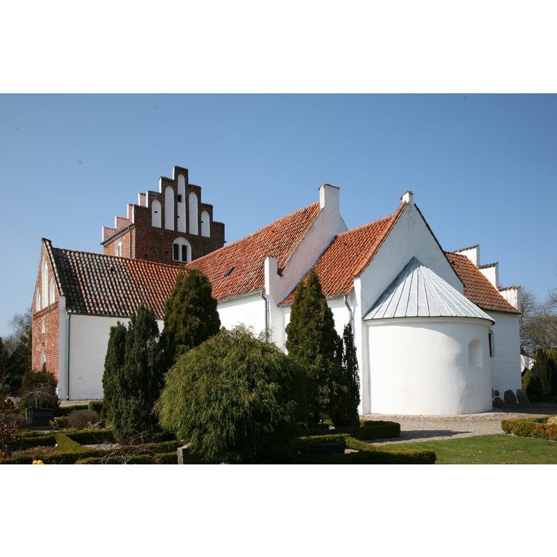 Source caption: "Vester Broby kirke - a village church south of Sorø in Denmark - famous for its wall paintings"