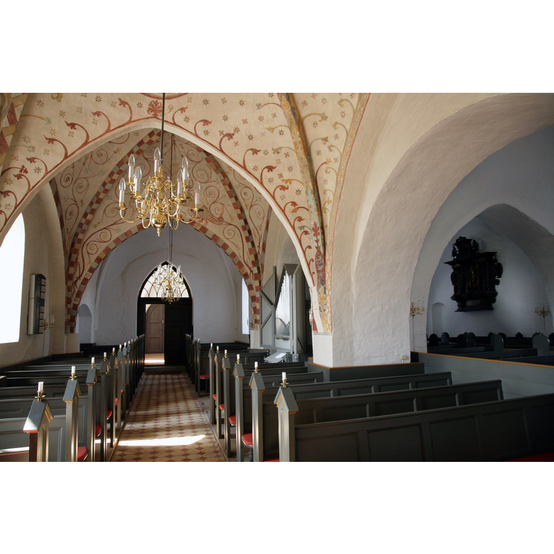 Source caption: "Vester Broby kirke - a village church south of Sorø in Denmark - famous for its wall paintings"