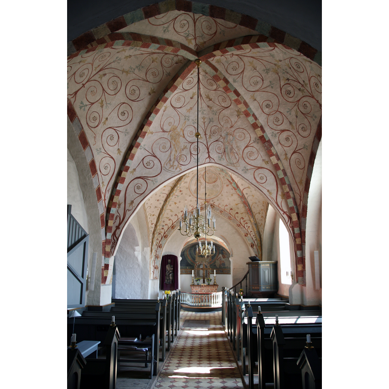 Source caption: "Vester Broby kirke - a village church south of Sorø in Denmark - famous for its wall paintings"