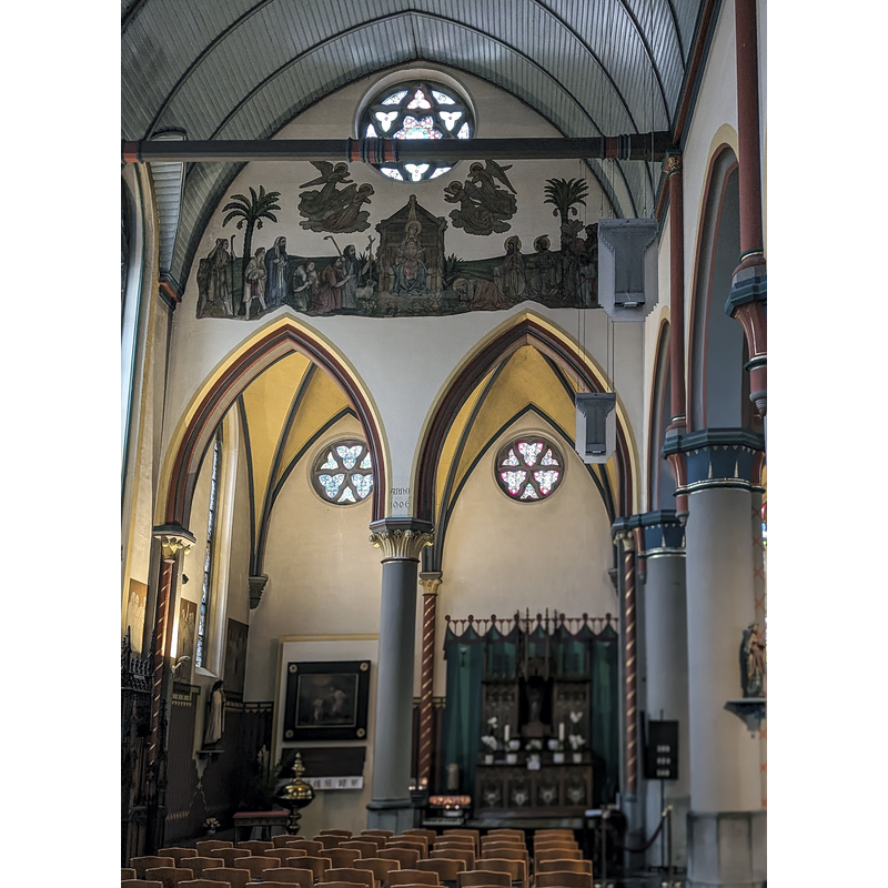 Source caption: "Sint-Mauritiuskerk (Bilzen) linkerbeuk"