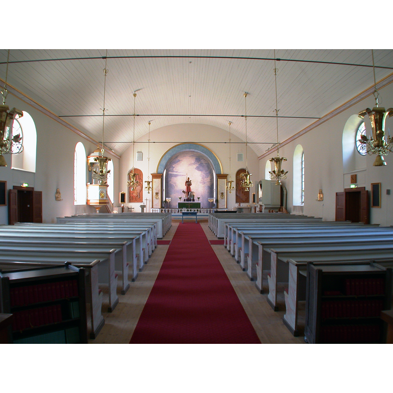 Source caption: "Silbodal church, Årjäng, Sweden" [NB: the new church is uncanonically oriented N-S]
