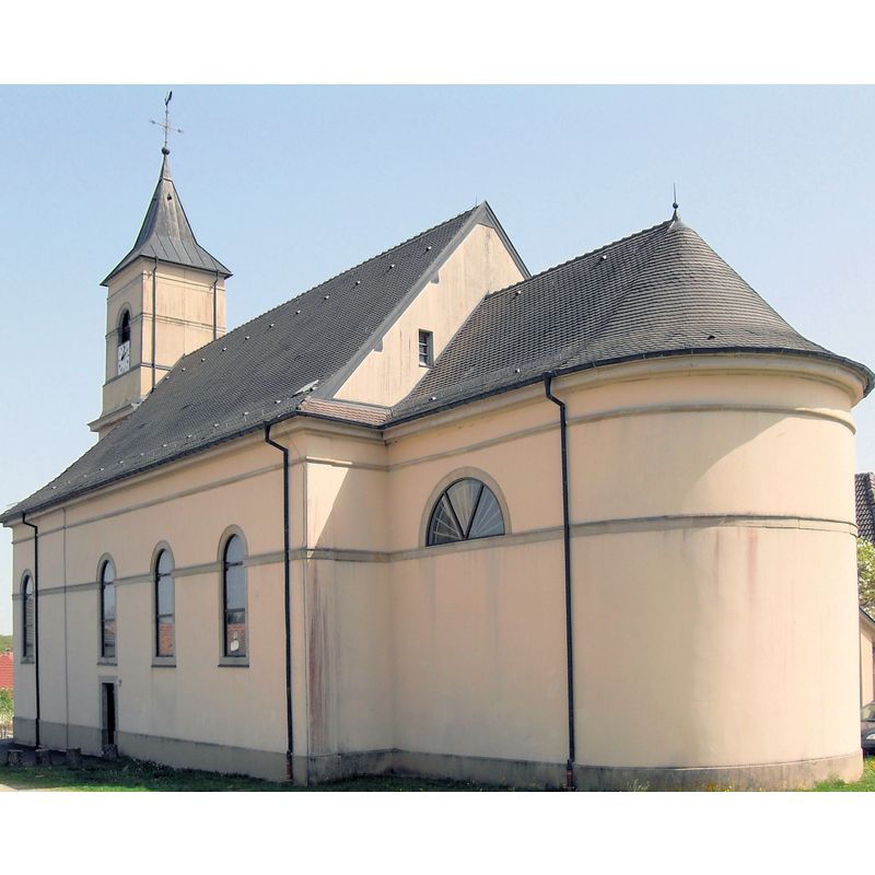 Source caption: "L'église Saint-Aloyse-de-Gonzague à Bréchaumont"