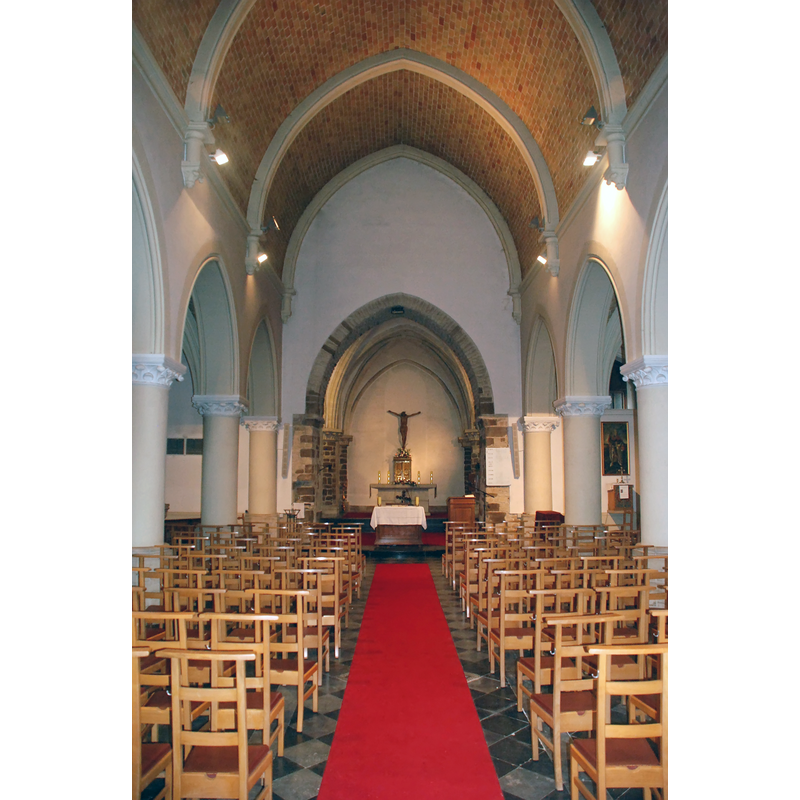 Source caption: "Belgique - Brabant wallon - Chaumont-Gistoux - Église Saint-Bavon de Chaumont"
