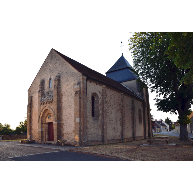 Source caption: "Église Saint-Sulpice de Mornay-Berry"