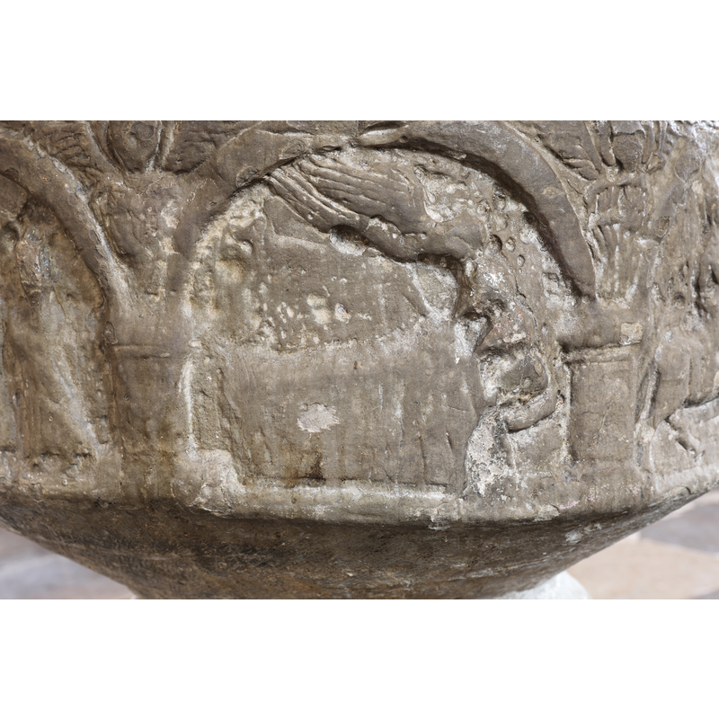 showing the Dream of the Magi in the centre arch