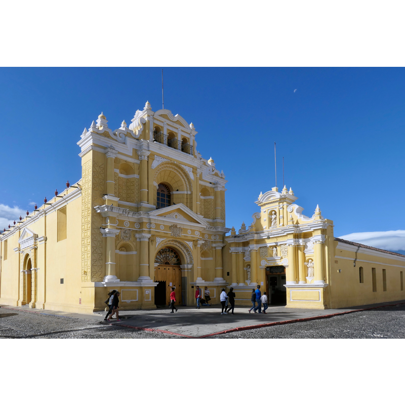 Source caption: "Hospital de San Pedro Church (Antigua Guatemala)" -- the Hospital is the building on the right
