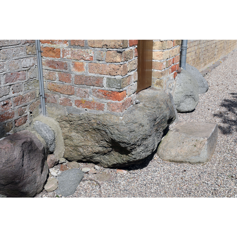 many churches in this area are built on a foundation of large boulders