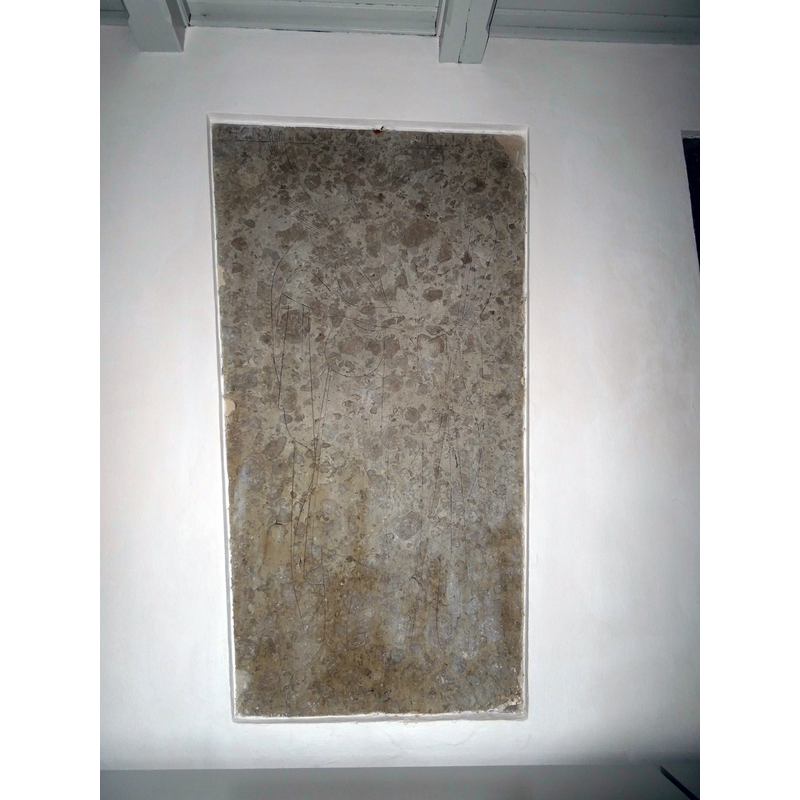 Tombstone, c. 1275-1300, of the pilgrim Peter Kæller (DK)