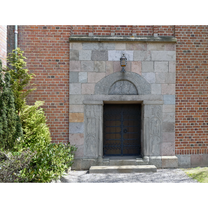 said to be the south portal of the old church, installed as the west portal in the new church