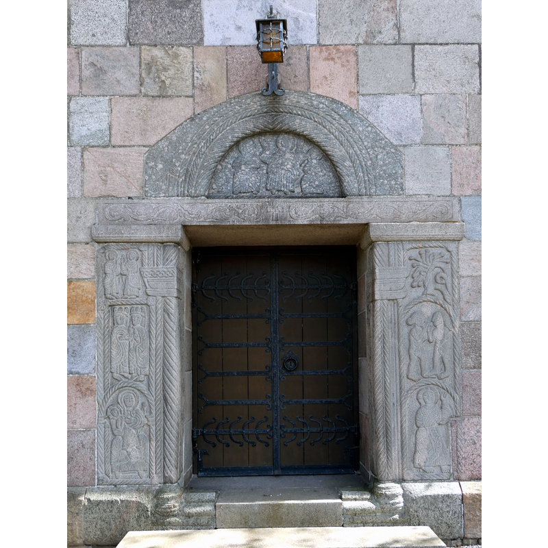 said to be the south portal of the old church, installed as the west portal in the new church