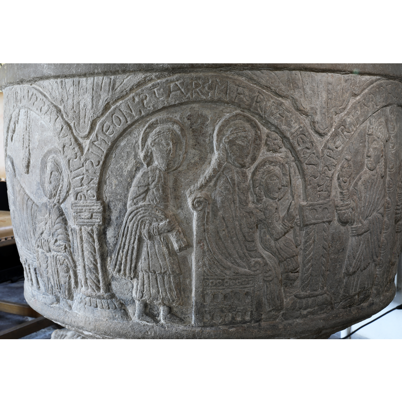 Adoration of the Magi scene (partial view)