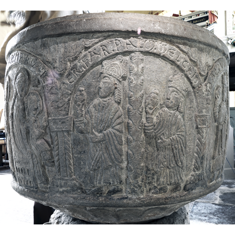 Adoration of the Magi scene (partial view)