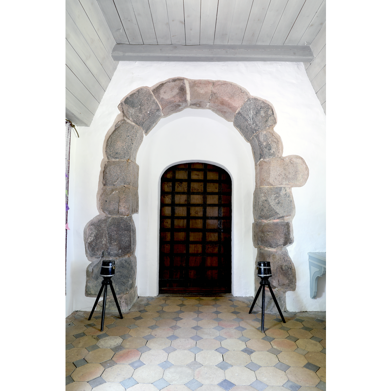 inside the south porch or armoury