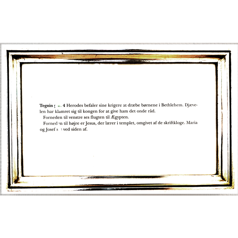 information on a watercolour rendering of a painting discovered under the plaster; the original painting is now gone; only the watercolour reproductions remain under glass