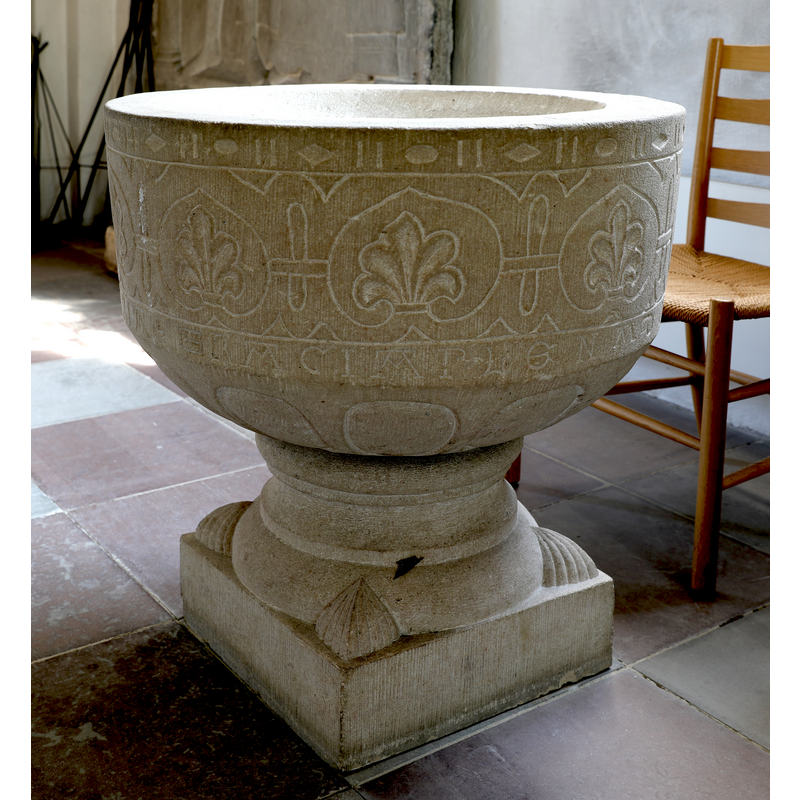 the modern replica of the old font